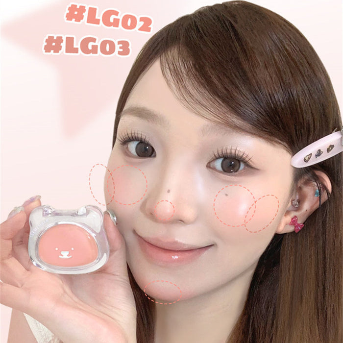 LEEMEMBER Bear Watery Light Multi-use Makeup Cream for Blusher & Highlighter T4310