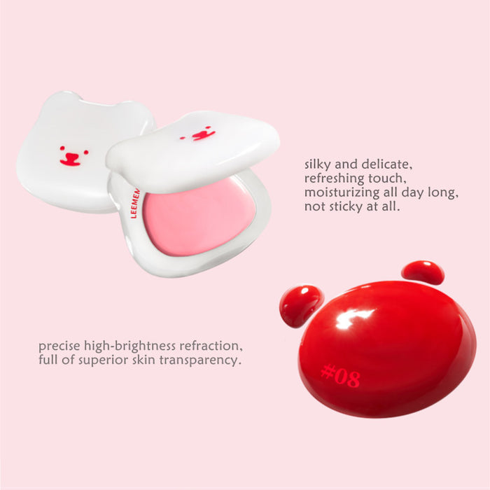 LEEMEMBER Bear Watery Light Multi-use Makeup Cream for Blusher & Highlighter T4310