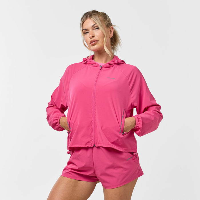 Women's  Bright Pink Lightweight Performance Jacket  Closure London  Front View