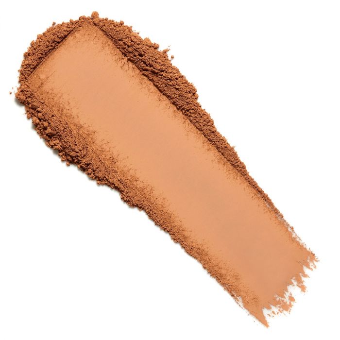 Lily Lolo Hot Chocolate Mineral Foundation: Vegan. Gluten Free. GMO Free. Cruelty Free.  A deep foundation shade with warm undertones.