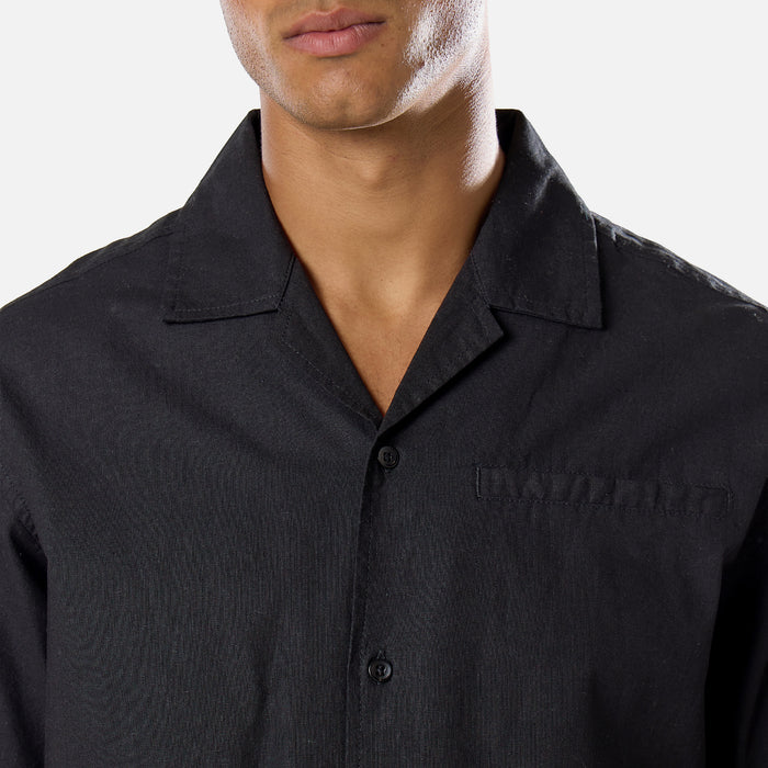 Linen Blend Shirt | Black