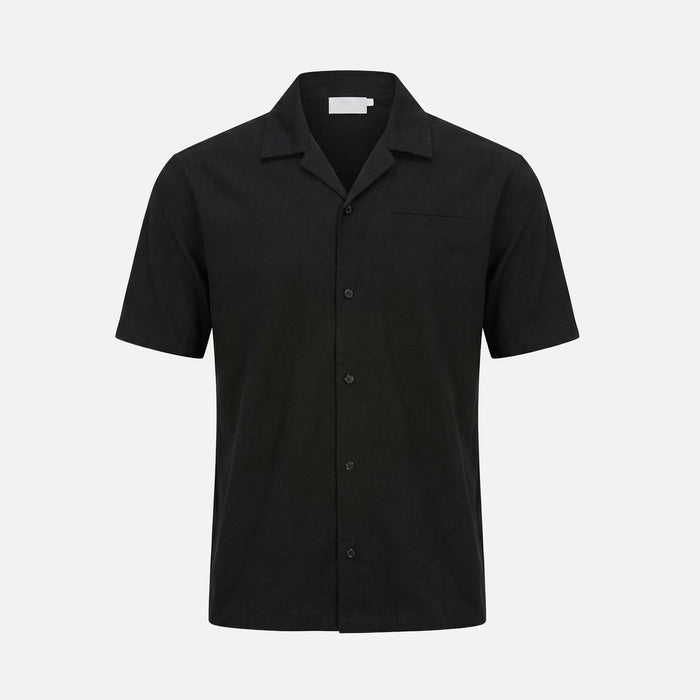 Linen Blend Shirt | Black