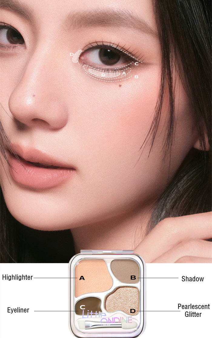 LITTLE ONDINE Four Colors Eyeshadow Palette T3805