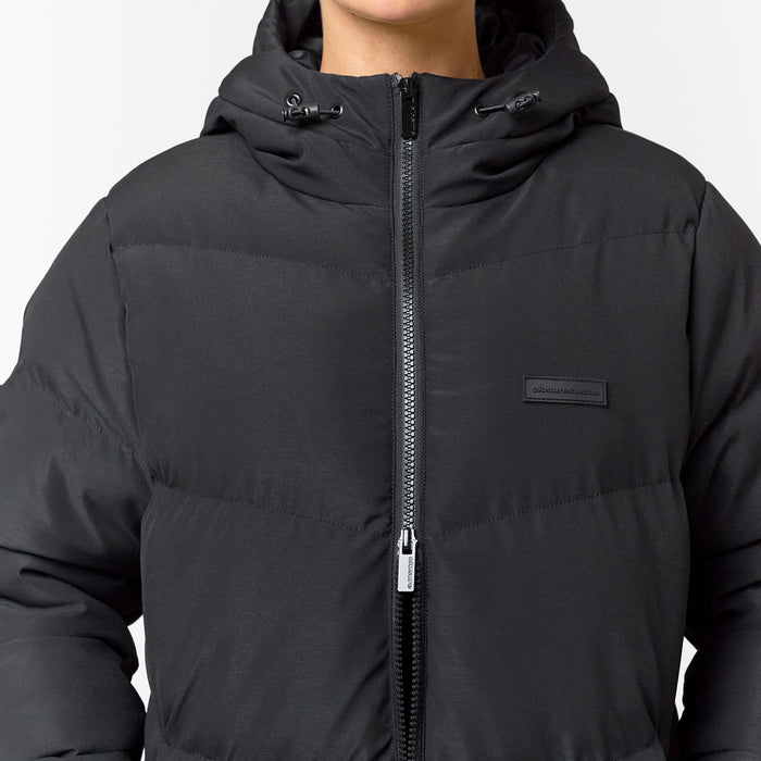 Longline Split Hem Puffer | Black