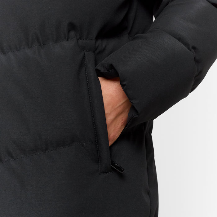 Longline Split Hem Puffer | Black