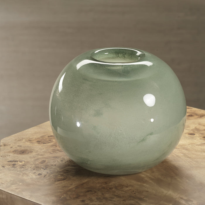 Lumen Sage Blown Glass Vase - Vases by Carlyle Avenue