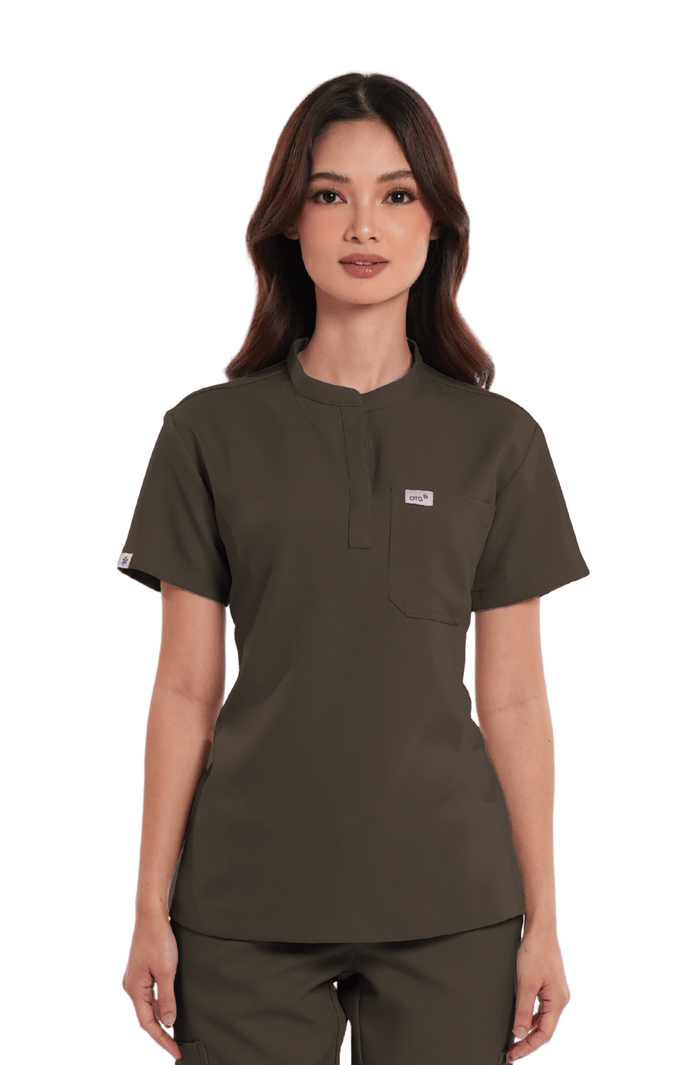 Luxe® Custom Fit Mandarin Women Scrub Top