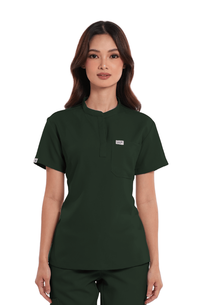 Luxe® Custom Fit Mandarin Women Scrub Top