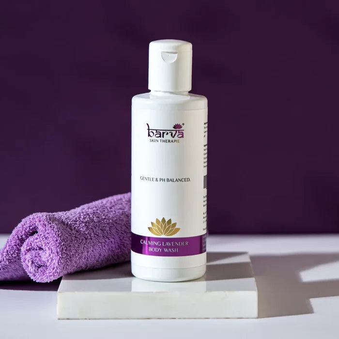 Calming Lavender Body Wash Lemon Aloe Shower Gel & Body Lotion