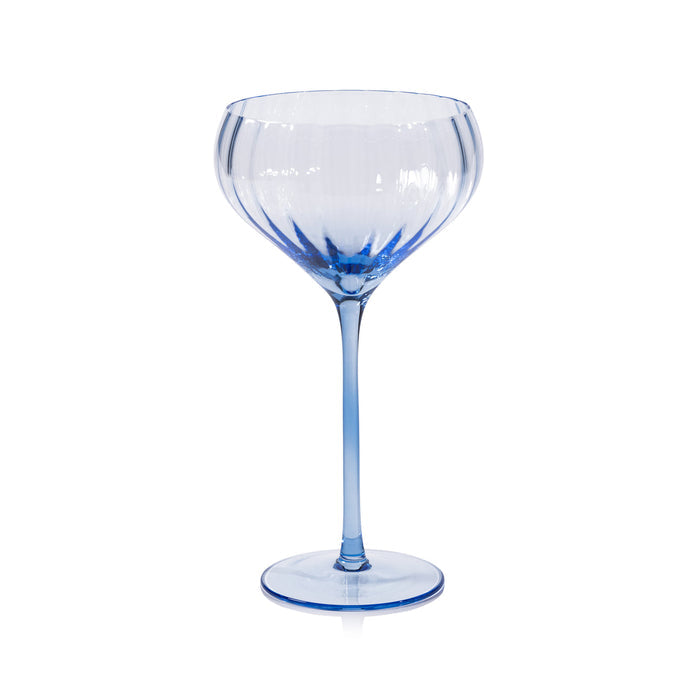 Madeleine Optic Glassware - Cocktail Blue - CARLYLE AVENUE
