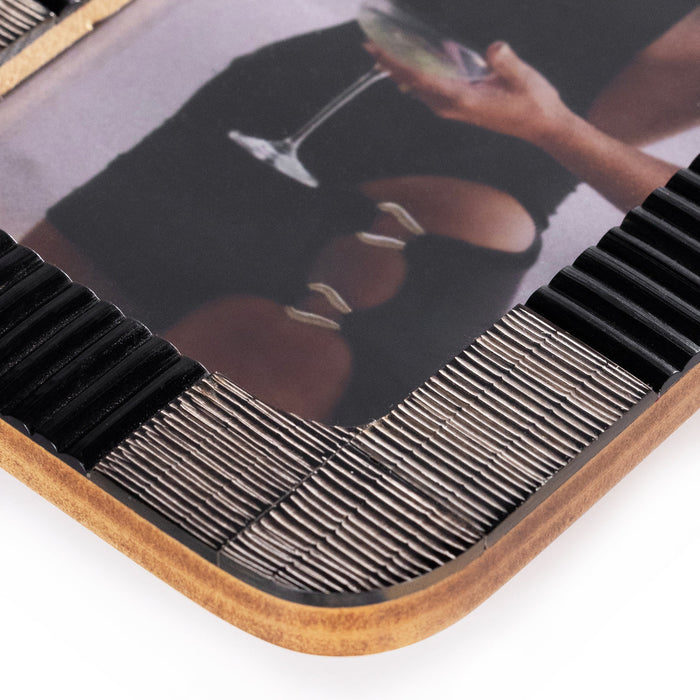 Majorca Black Chiseled Horn Photo Frame - Picture Frames by Carlyle Avenue