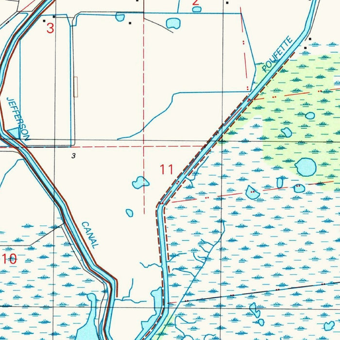 Map of Avery Island, Louisiana by USGS, 1994 – Delcambre, Lake Peigneur & Intracoastal Waterway