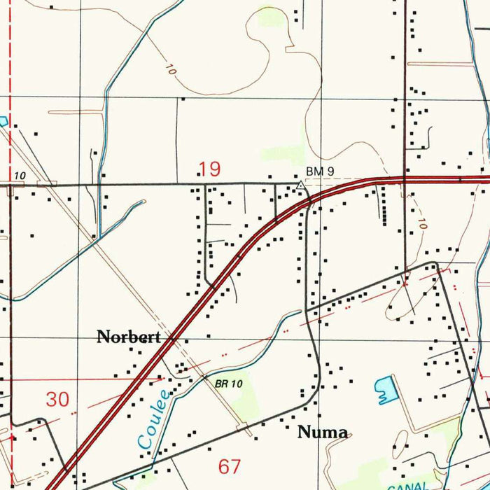 Map of Avery Island, Louisiana by USGS, 1994 – Delcambre, Lake Peigneur & Intracoastal Waterway