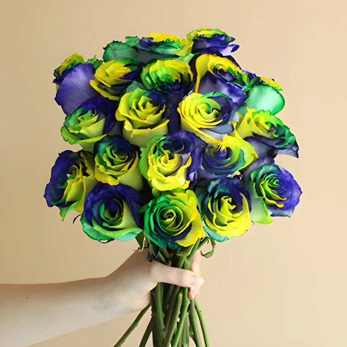 Mardi Gras Rainbow Tinted Roses