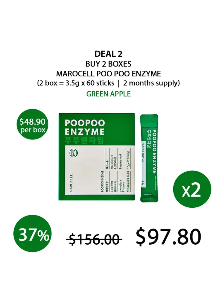 (BUY 2) MAROCELL GREEN APPLE POO POO ENZYME