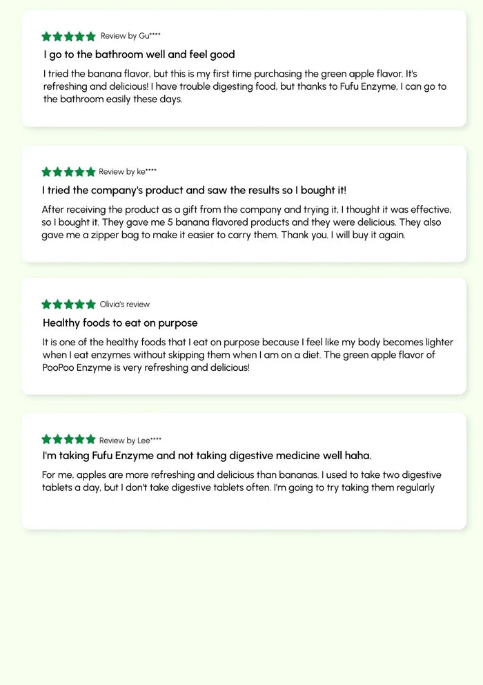 Reviews of a product on a white background