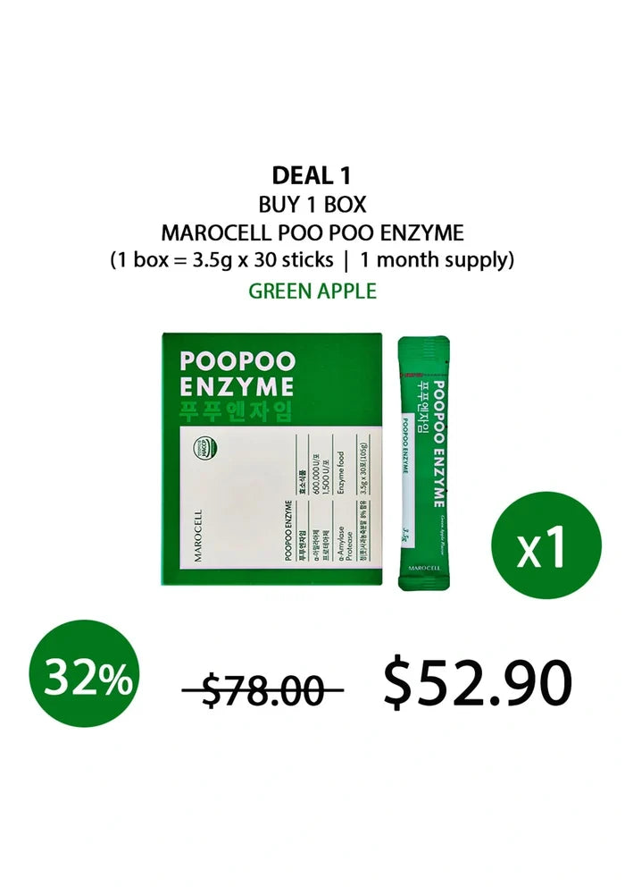 (BUY 1) MAROCELL GREEN APPLE POO POO ENZYME