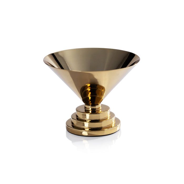 Mayan Metal Bowl - Polished Gold - Bowls by Carlyle Avenue