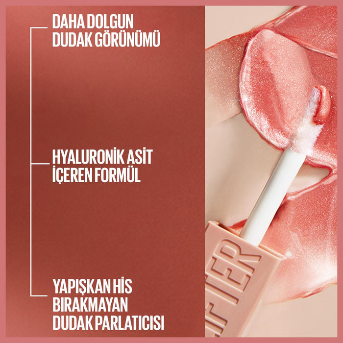 Maybelline New York Lifter Gloss - Hyaluronic Acid Lip Gloss for Moisturizing & Fuller Lips