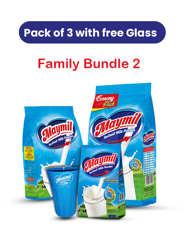 Maymil Family Bundle – Pack of 3 with Free Glass 850g,390g,230g