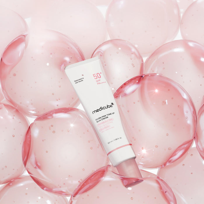 MEDICUBE PDRN Pink Tone-Up Sun Cream - kremas nuo saulės
