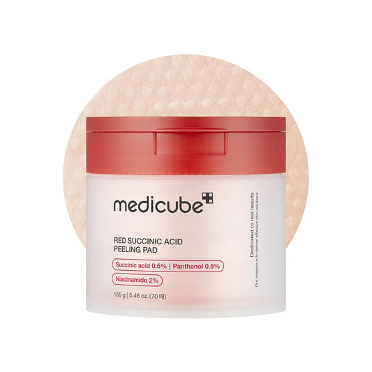 MEDICUBE Red Succinic Acid Peeling Pad - šveičiamieji diskeliai veidui