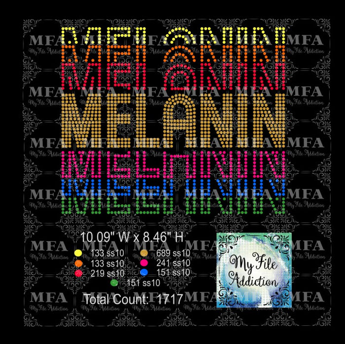 Melanin Rhinestone Digital Download File - My File Addiction