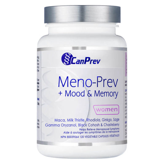 Bottle of CanPrev Meno-Prev 120 Capsules