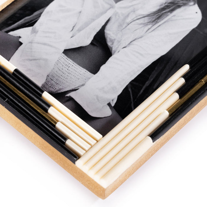 Menorca Piped Resin and Brass Inlaid Photo Frame - Picture Frames by Carlyle Avenue