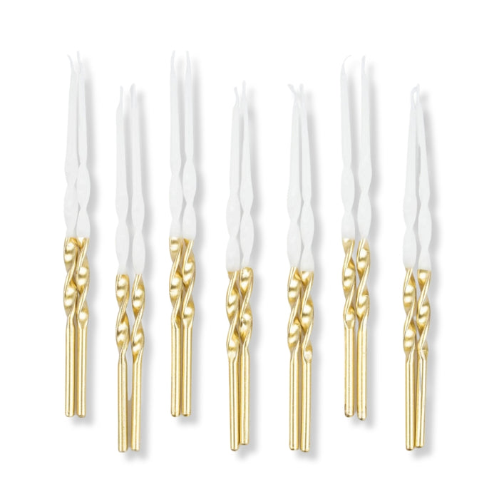 Meri Meri Gold Dipped Twisted Candles