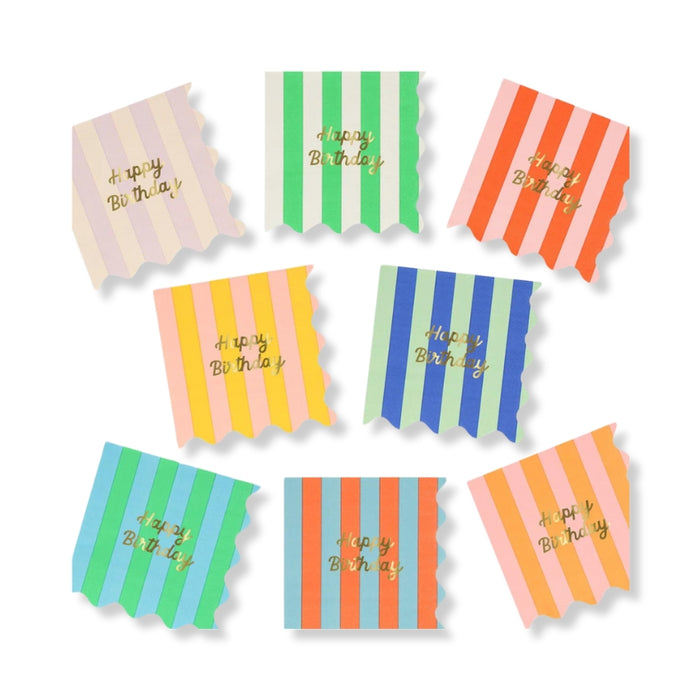 Meri Meri Stripe Happy Birthday Napkins