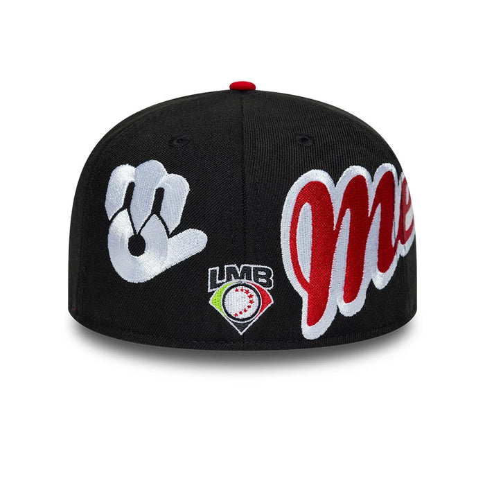 Pictured is this LMB Multi Logo Mexico Diablos 59FIFTY Fitted cap in black. 5