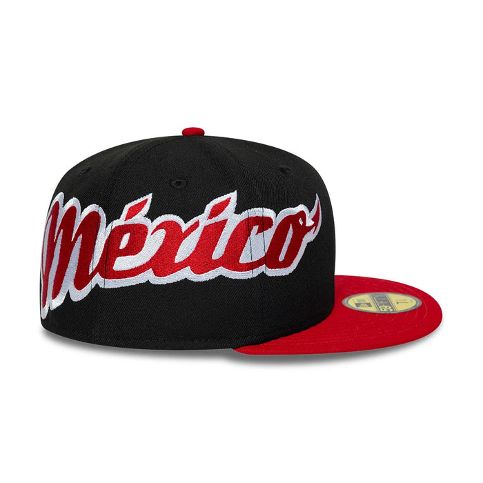 Pictured is this LMB Multi Logo Mexico Diablos 59FIFTY Fitted cap in black. 6