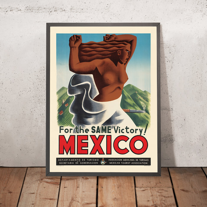 A framed image of