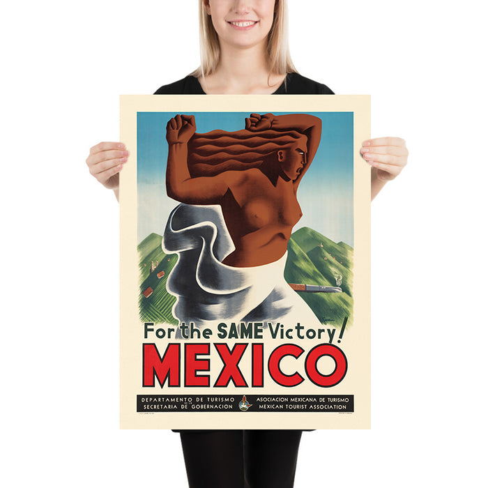 Mexico Travel Poster: For the Same Victory!