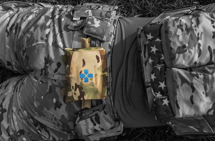 Micro Trauma Kit NOW! Plus+ - Multicam Pouch in use