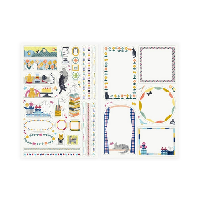 Midori Yuru Log Stickers - Cats