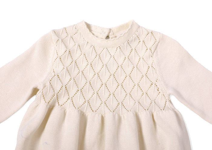 Milan Pointelle Sweater Knit Baby Dress (Organic Cotton) -  by Carlyle Avenue