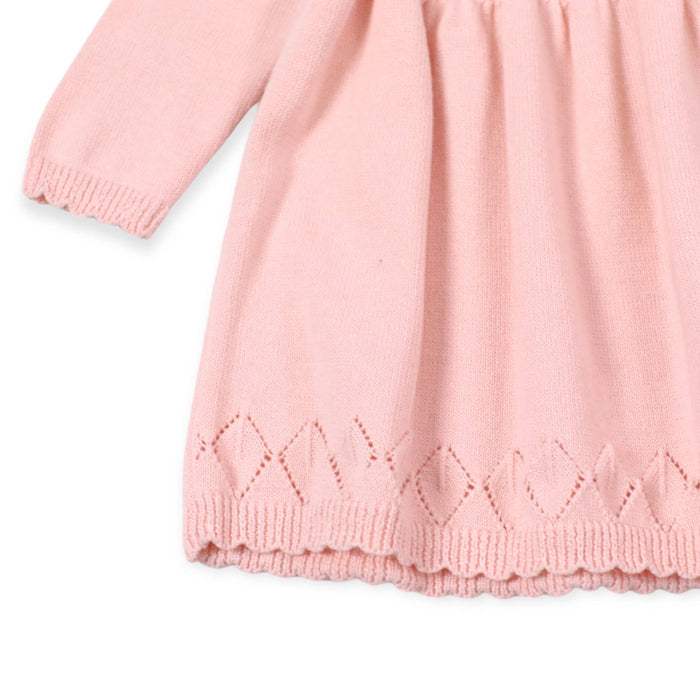 Milan Pointelle Sweater Knit Baby Dress (Organic Cotton) -  by Carlyle Avenue