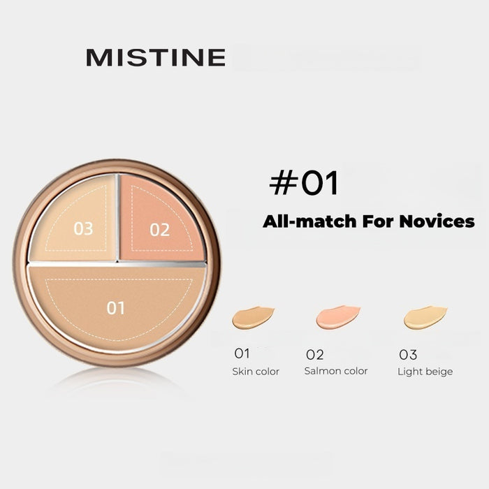 MISITINE Long-wear High Coverage 3-color Concealer Cream T4454