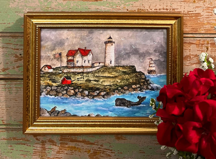 MKM-FP29 "Nubble Lighthouse, Maine" Framed Print - Circa Exclusive!