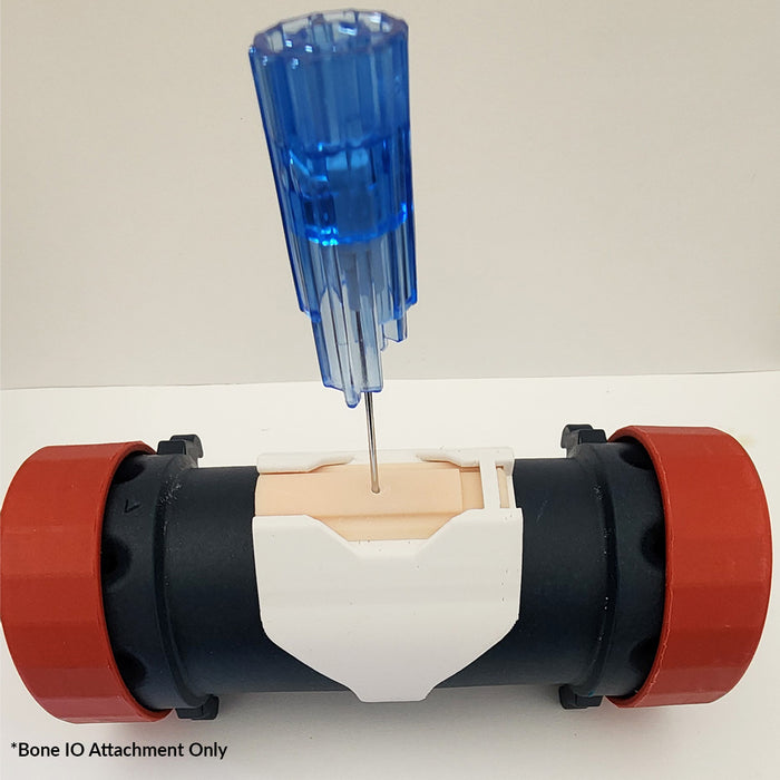 Bone IO Attachment on trainer in use-close up