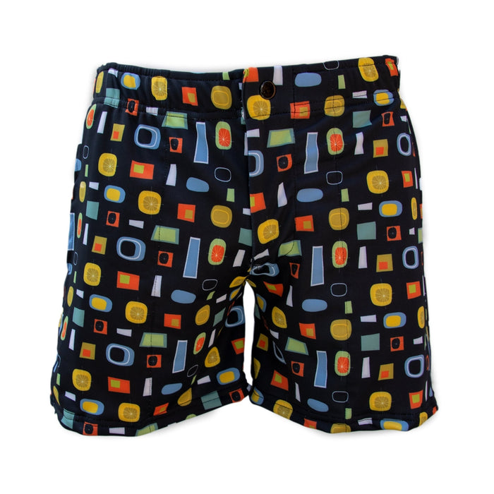 Mod Swim Shorts - Atomic Black - Longer Length - Destination PSP