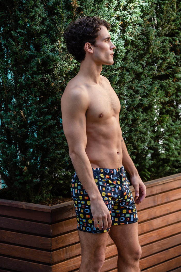 Mod Swim Shorts - Atomic Black - Longer Length - Destination PSP