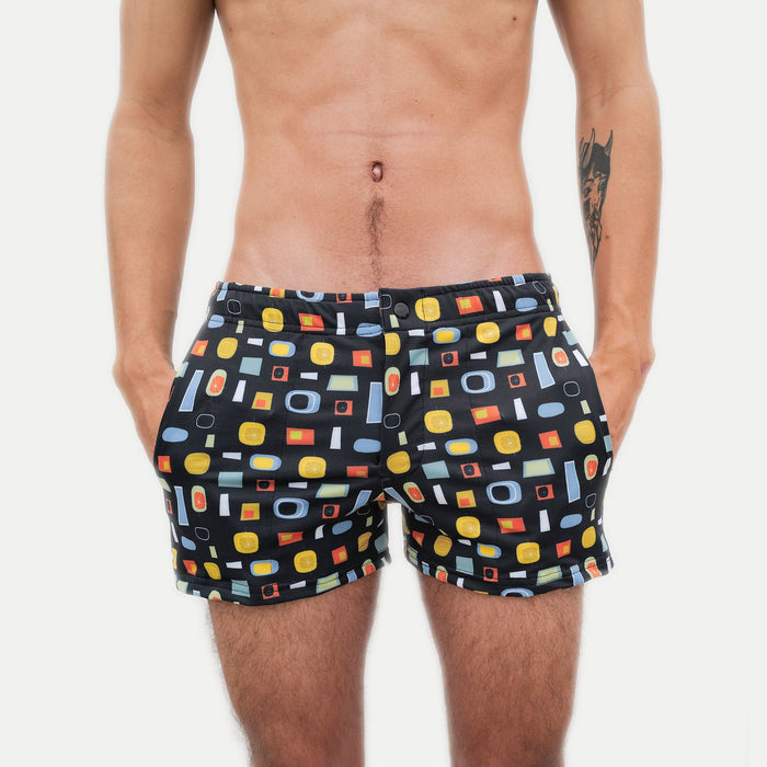Mod Swim Shorts - Atomic Black - Shorter Length - Destination PSP