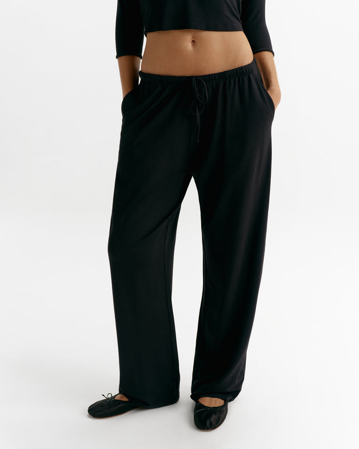 Modal Soft Lounge Trousers - Black