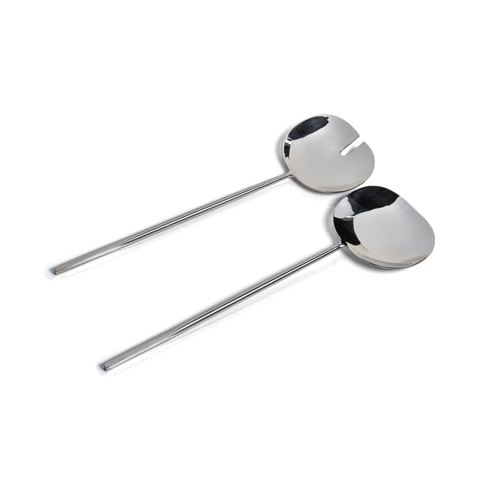 Modern Salad Server Set - Polished Nickel - Tableware by Carlyle Avenue