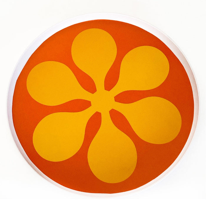 Modfest Melamine Dinner Plates - Orange - Set of 4 - Destination PSP
