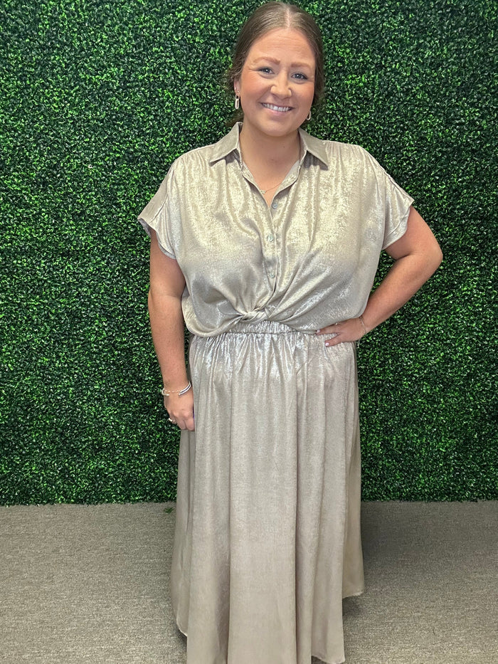 Molly Bracken Lux Long Satin Skirt