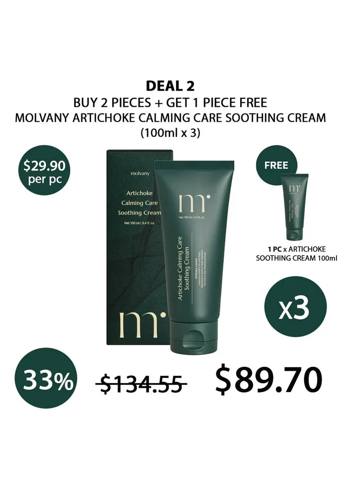 (BUY 2+1 FREE)  MOLVANY ARTICHOKE SOOTHING CREAM
